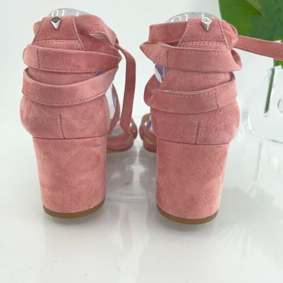 Sam Edelman Women's Suede Strappy Sheri Sandal Heels Pink Size 9 Gladiator - Picture 6 of 14
